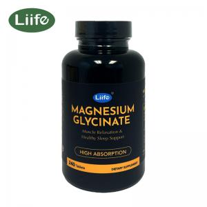Liife Magnesium Glycinate Tablets, 240 Magnesium Tablets, High Absorption Formula With Magnesium, Relaxation & Brain Health, Bone Health( Manufactured And Third Party Tested In The USA)