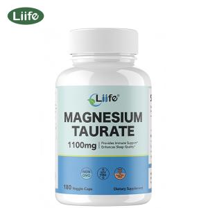 Liife Magnesium Taurate 1100mg -180 Vegetarian Capsules-200MG Elemental Magnesium Per Serving - Supports restful Sleep & Helps Maintain Healthy Muscle Function