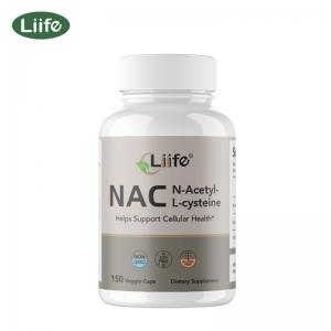 Liife NAC Capsules,with N-Acetyl-L-Cysteine and Quercetin Support Cellular, Liver and Respiratory Health, 150 Capsules, 2.5 Months Supply, Adult, Affordable Packaging