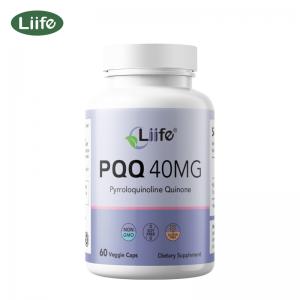 Liife PQQ 40mg,Gluten-Free Vegetarian Capsules for Mitochondrial and Stem Cell Support, Promoting the Growth of New Mitochondria – 60 Capsules, 30-Day Supply