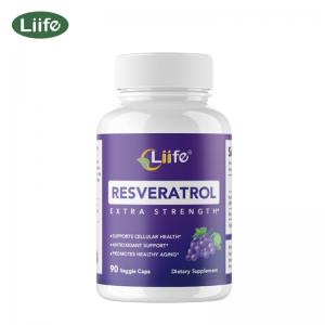 Liife Resveratrol with Black Pepper - Extra Strength Capsules - Antioxidant, Heart & Brain Support, Metabolism Boost - 90 Capsules, 1-Month Supply for Adults