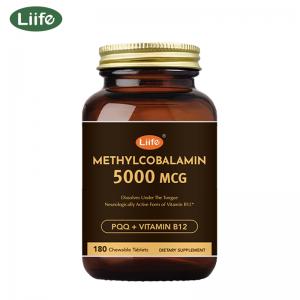 Liife Vitamin B-12 5000 Mcg Methylcobalamin, General Energy And Brain Health, Sublingual 180 Fast Dissolve Tablets, Gluten Free Supplement