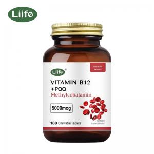 Liife Vitamin B12 Methylcobalamin 5000 mcg Sublingual Fast Dissolve Tablets, General Energy And Brain Health - 1 Bottles 180 Tablets