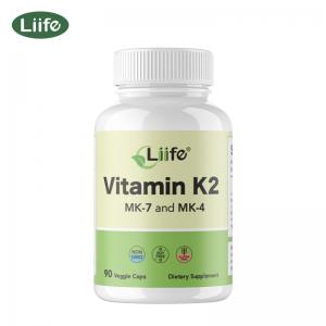 Liife Vitamin K2 Supplement - 90 Capsules, 600mcg MK7 & MK4, 90-Day Supply, Supports General Health and Bone Strength, Soy and Gluten-Free, Certified and Tested