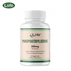 Liife Phosphatidylserine Supplement 300mg Per Serving,60 Veggie Caps，4-in-1 PS Supplement,Supports Cognitive Health and Brain Function