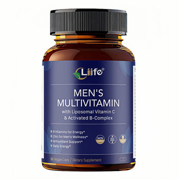 Liife Methylated Men's Multivitamin | Activated B Complex + Chelated Minerals & Liposomal Vitamin C, Zinc Pumpkin Seed for Energy, Prostate & Immune Support, 60 Veggie Capsules