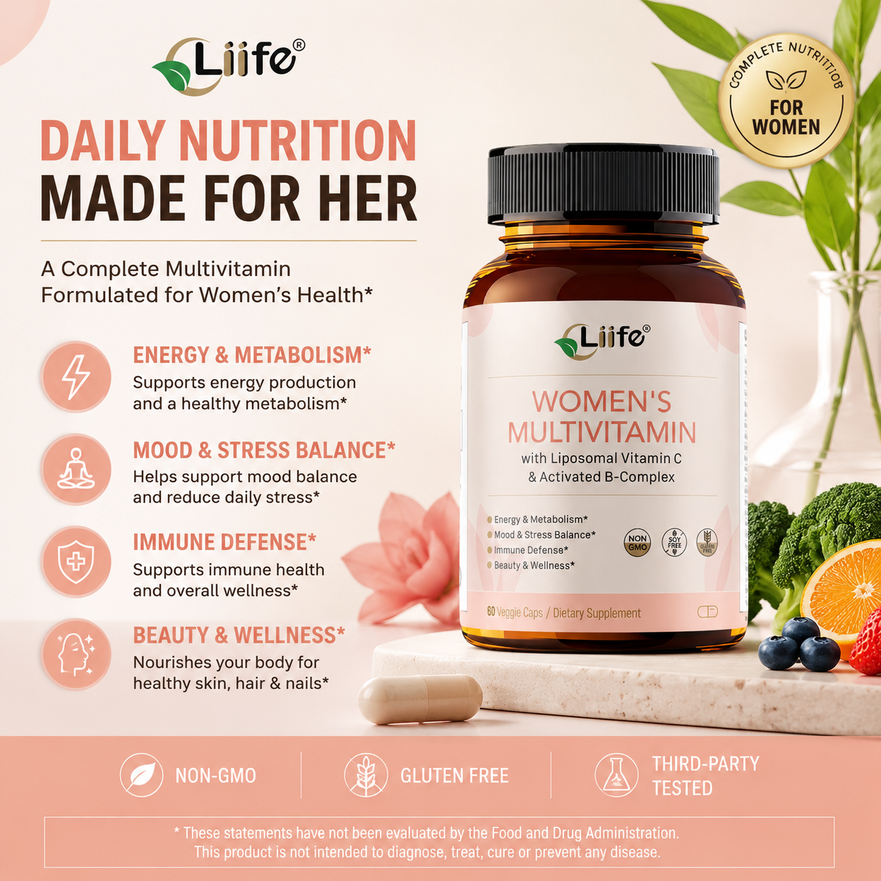 These statements have not been evaluated by the Food and Drug Administration. This product is not intended to diagnose, treat, cure, or prevent any disease.