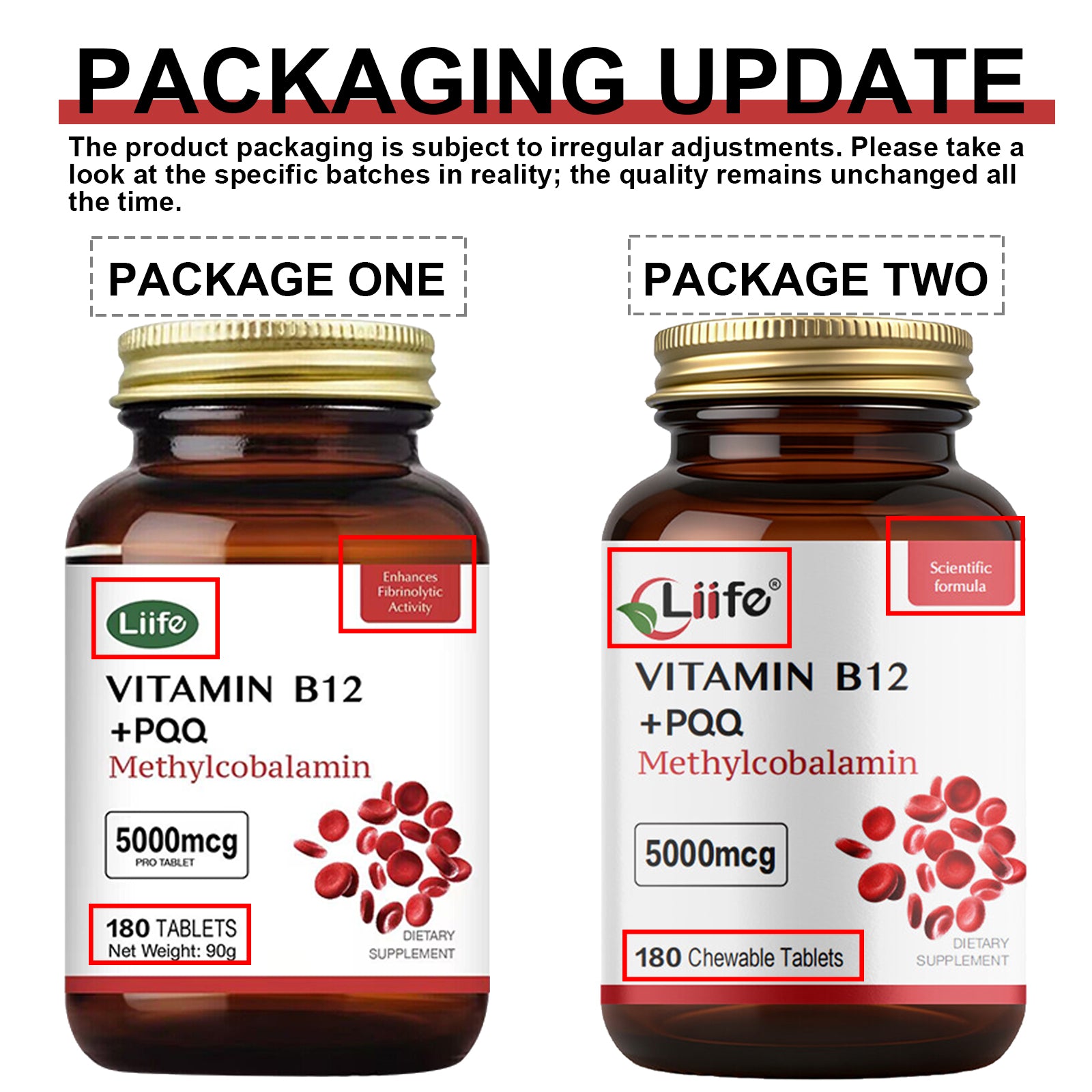 LIIFE B12 (Methylcobalamin) 5000 mcg, Cherry-Flavored Sublingual Chewable Tablets