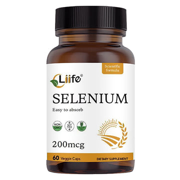 LIIFE Selenium 200 mcg, 60 Vegetarian Capsules
