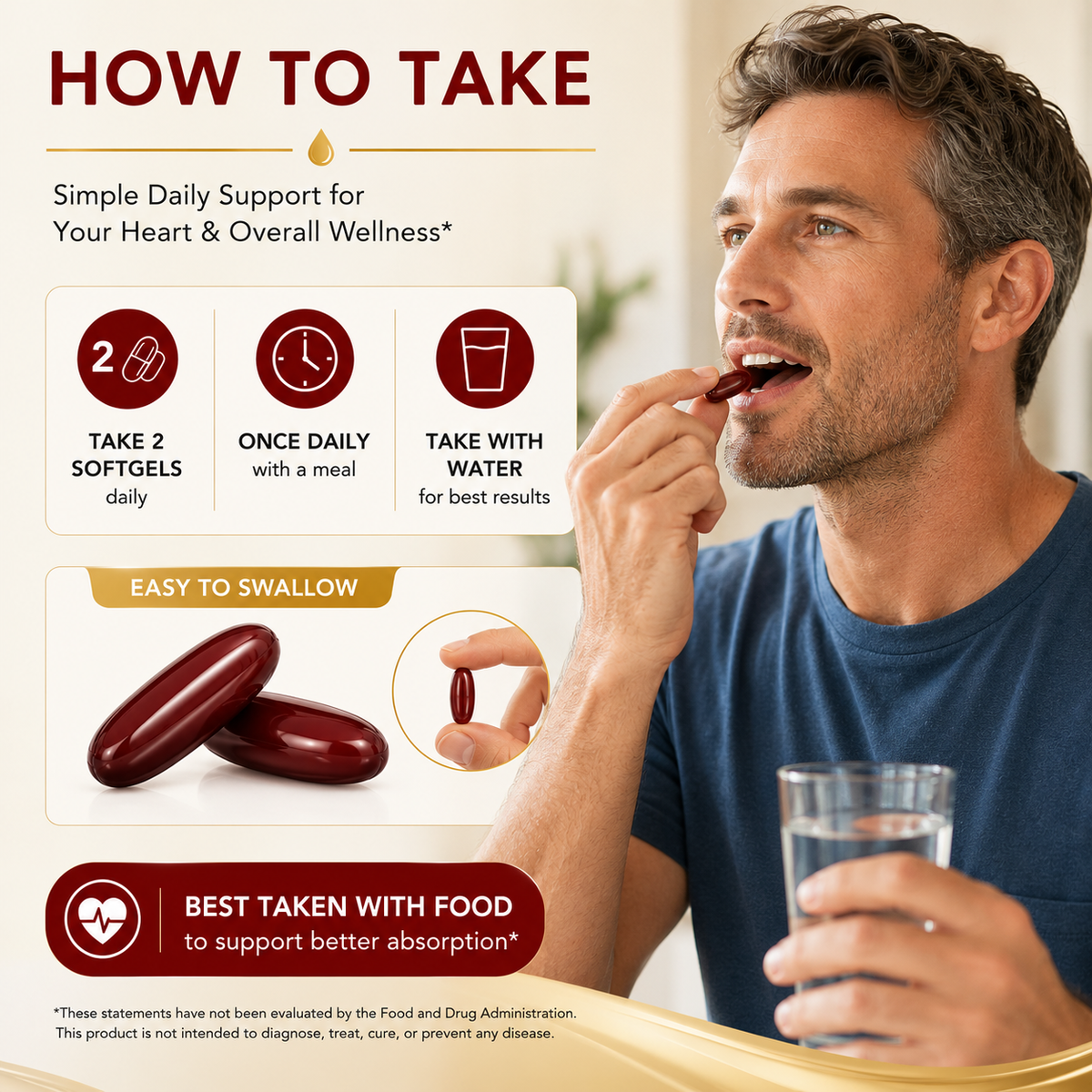 Liife Ultra High EPA Fish Oil 97% High Purity, 1000mg EPA with Red Yeast Rice Extract, Plant Sterol Esters, CoQ10 and Astaxanthin, Supports Cardiovascular Health and Healthy LDL Cholesterol, 60 Softgels