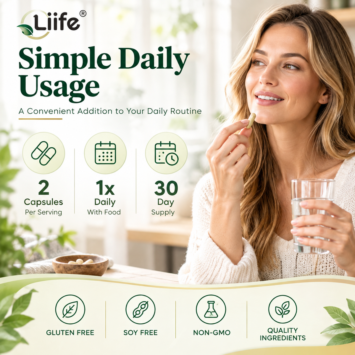Liife American Ginseng Complex with 80% Ginsenosides, Ginkgo Biloba, Astragalus and BioPerine, Energy and Cognitive Support, 60 Veggie Capsules