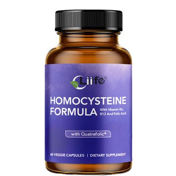 LIIFE Homocysteine Formula – Quatrefolic, B6/B12/Betaine | 60 Veggie Caps